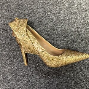 INC International Concepts Gold Glitter Heels